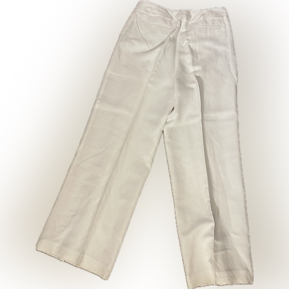 White Linen Calvin Klein Ivory colored White/Ivory Pants Sz 12 - Picture 2 of 4